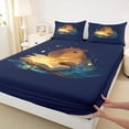 thumbnail image 4 of Erosebridal Capybara Bed Sheets For Capybara Lover,Galaxy Starry Night King Sheets For Kids Girls 4-Piece, 4 of 6