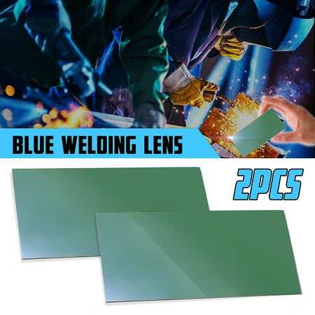 2Pcs 5x10cm Replacement Blue Welding Lens For Welder