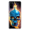 thumbnail image 1 of MUNDAZE Samsung Galaxy S20 Blue Flaming Skull Burning Fire Double Layer Phone Case Cover, 1 of 6
