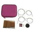 thumbnail image 2 of 13 Pairs Knitting Needles Set Carbonized Bamboo Interchangeable Circular Weaving Sewing Tools Crochet Hooks for Yarn Needl, 2 of 6