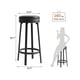 thumbnail image 2 of Qinaqin Set de 4 para Hogar Kitchen 360 Profundidadgrees Swivel Bar Stools PU Cuero Upholstered Counter Altura con Metálico Footrests Mid Century Moderno Style cm de, 2 of 7
