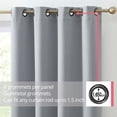 thumbnail image 2 of THD Cambridge Grey Blackout Curtains 84 Inches Long - Room Darkening Curtains, Grey Curtains for Bedroom, Thermal Insulated Window Curtain Grommet Panels, Set of 2 (52 W x 84 L, Light Grey), 2 of 8