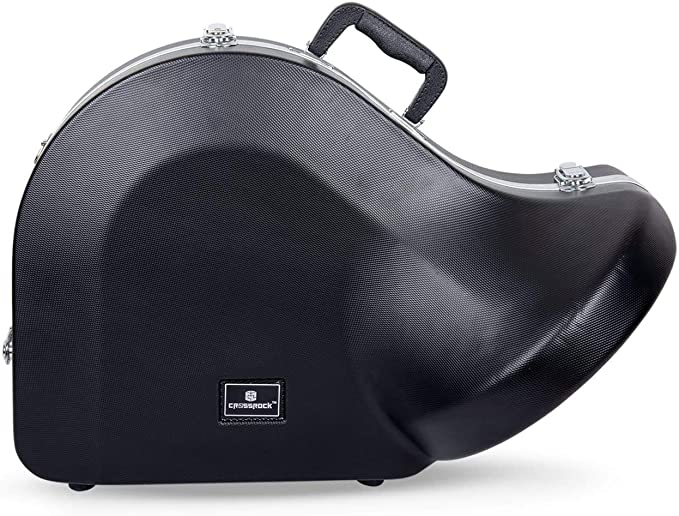 Crossrock ABS Molded Black French Horn Case