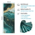 thumbnail image 2 of Teal Gold Marble Pattern Hot Yoga Mat Towel Non Slip for Hot Yoga - Quick-Drying Yoga Mat Cover with 4 Corner Pockets with Travel Bag - Hot Yoga Towel Non Slip Grip Moisture Wicking Sweat 70"x26", 2 of 6