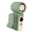 thumbnail image 1 of Ventilador portátil con clip, 4 velocidades de viento ajustables, resistente, ideal para oficina, dormitorio y hogar. Verde, 1 of 9
