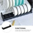 thumbnail image 2 of IBASETOY Plastic Dish Rack with Drainboard for Kitchen Counter Black Adjustable Dish Drainer Rack, 2 of 8