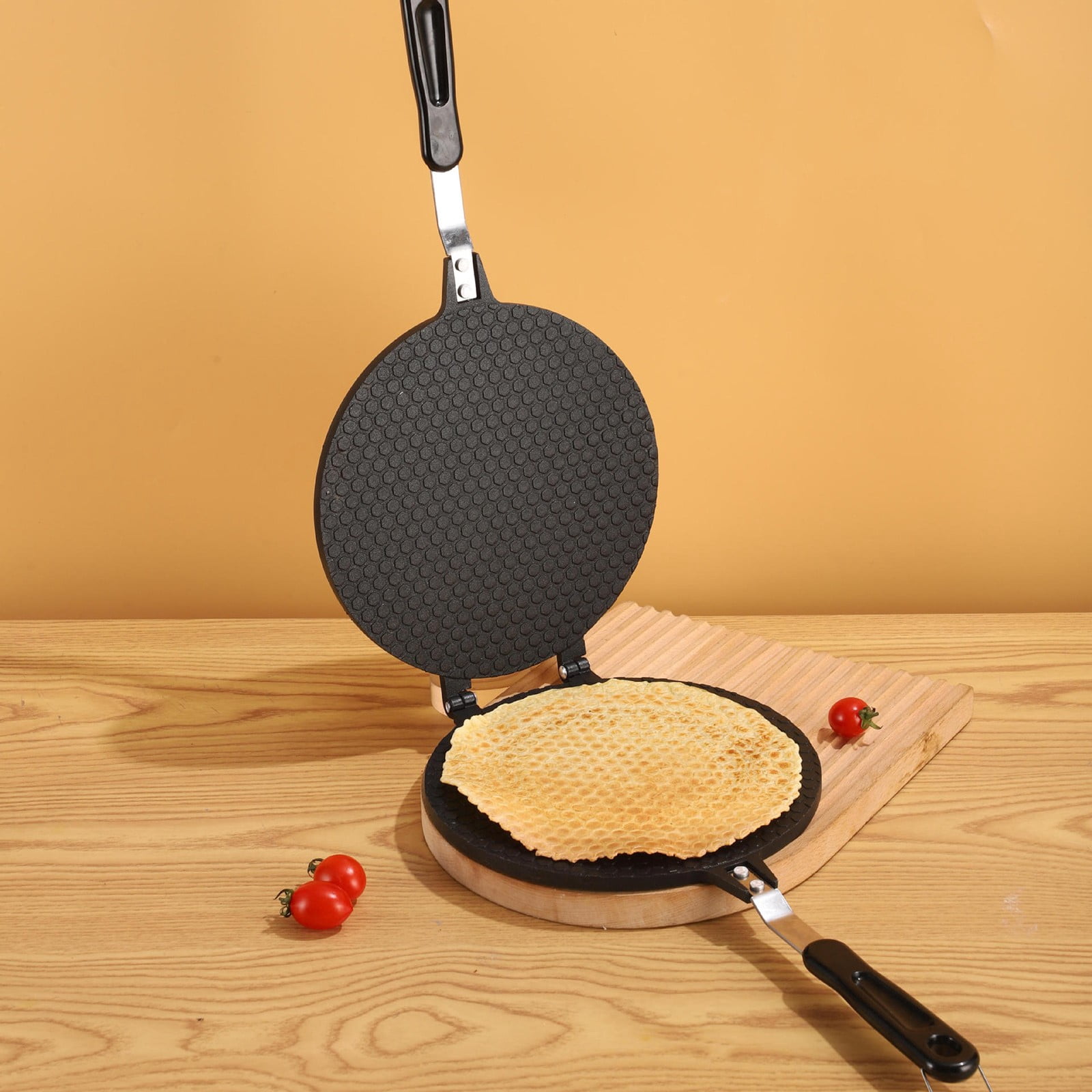 Aluminum Alloy Crepe Maker, Non-Stick Multi-Use Egg & Waffle Maker, Compact Lightweight Breakfast Machine with Even Heat Distribution, Easy Storage Kitchen Appliance