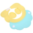 thumbnail image 2 of Gorro de baño para bebé, herramienta para lavar el cabello, repelente al agua, doble protección para los oídos, sombrero para niños adultos (amarillo), 2 of 8