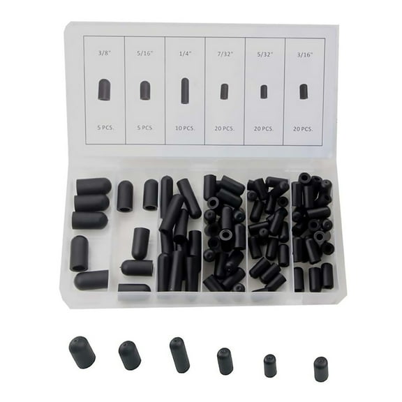 80pcs Silicone Hose Cap Vacuum Cap Block Off Assortment Kit For Holley Edelbrock TAPDRA Spare Part