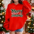 thumbnail image 2 of Lorytime Girls Sweatshirts for Fall Boys Merry Christmas Shirt Long Sleeve Pullover Drop Shoulder Cute Tops Red 4 Years, 2 of 4