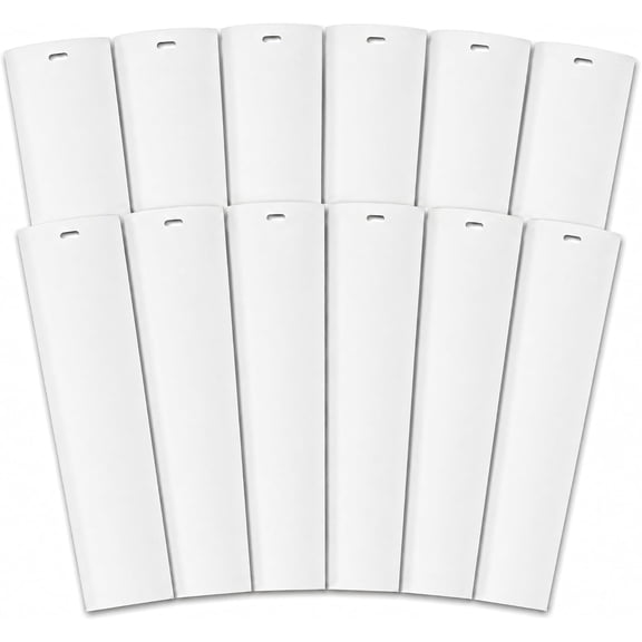 California Blinds Company Vertical Blinds Replacement Slats 82.5” White Vinyl PVC Slats for Sliding Glass & Patio Door Blinds, Durable Blind Slats Replacement (12 Pack)