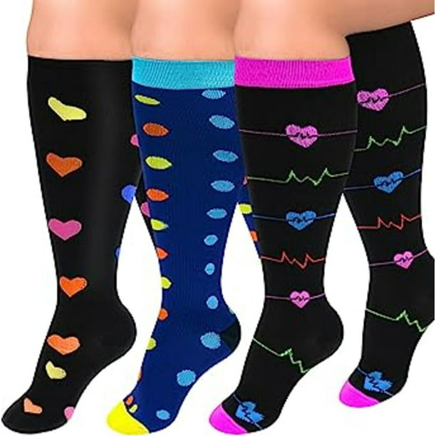 Plus Size Compression Socks for Women Men 20-30 mmHg 2xl 3xl 4xl , Wide ...