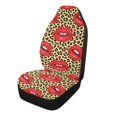 thumbnail image 4 of ALAZA Mouth in Leopard Car Seat Covers 2 PCs Universal Auto Front Seats Interior Protector, 4 of 7
