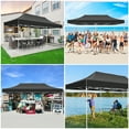thumbnail image 6 of SANOPY 10' x 20' Heavy Duty Pop up Canopy with 6 Removable Sidewalls, Outdoor Waterproof & Party Wedding Gazebo with Roller Bag, 4 Sandbag, Black, 6 of 8