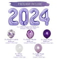 JOJO FLY Purple Graduation Party Decorations Kit, Purple 2024 Balloons