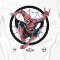 thumbnail image 3 of Marvel Spider-Man Brand New Day Men's Crouching Web Sketch Retro T-Shirt (Bright White, S-XXXL), 3 of 4