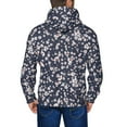 thumbnail image 5 of Zip Up Hoodies for Men - daisies floral dotted navyblue Long Sleeve Comfrt Men'S Fashion Hoodies & Sweatshirts, Jackets for Men Hoodies Pullover Clothing Clothes with Pouch, 5 of 5