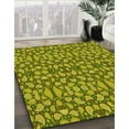 thumbnail image 2 of Ahgly Company Indoor Round Patterned Golden Brown Yellow Area Rugs, 7' Round, 2 of 6