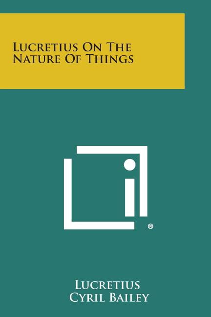 Lucretius On The Nature Of Things Walmart Com Walmart Com