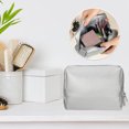 thumbnail image 7 of Unique Bargains Small Portable Travel Cosmetic Bag Zipper PU Leather Makeup Bag Suitable for Lipstick Silver Tone, 7 of 7