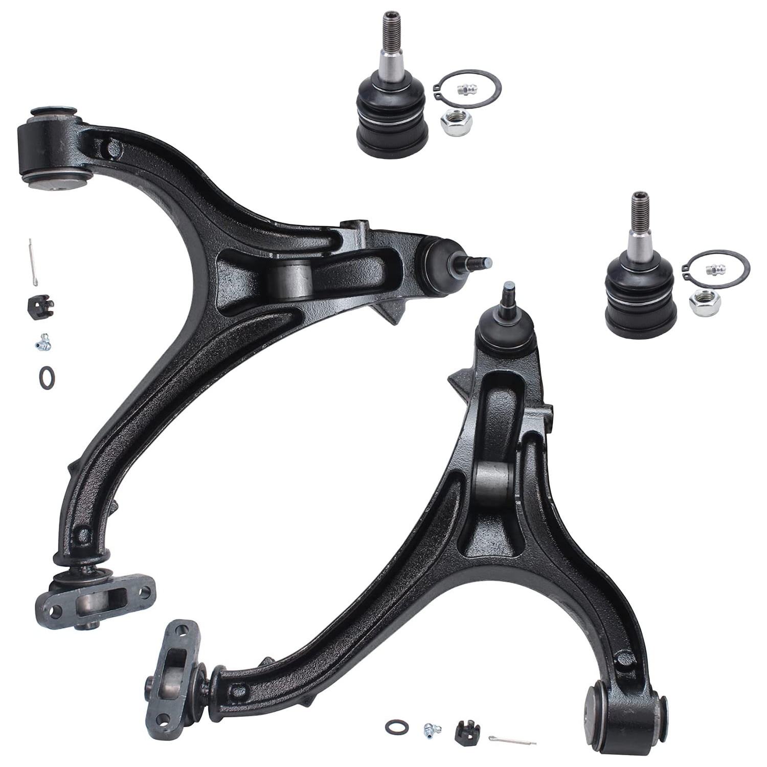 Detroit Axle - 12pc Front Lower Control Arms w/Ball Joints, Inner Outer Tie Rods & Front Rear Sway Bars Replacement for 2006-2010 Jeep Commander - [2005-2010 Grand Cherokee]