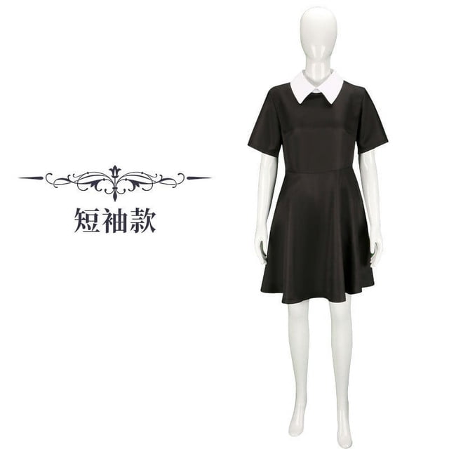 Adams Robe Sauce cos Famille Robe Sauce Noire Wednesday Adams Robe cosplay Famille Adams