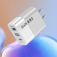 thumbnail image 3 of Cargadores de pared inteligentes seguros de carga de teléfono GaN de 65 W para Huawei (blanco de EE. UU.), 3 of 4