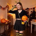 thumbnail image 5 of IAJDKMEK Halloween Striped Over The Knee Socks - Matching Gloves Set Party Socks, 5 of 7