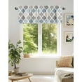 thumbnail image 5 of Blue Beige Grey Brown Kitchen Valances for Windows Rustic Retro Moroccan Plaid Valance Curtains&nbsp; for Kitchen /Living Room/Bedroom/ Bathroom Decor, 42"x12 " ,Rod Pocket 1 Panel,, 5 of 8