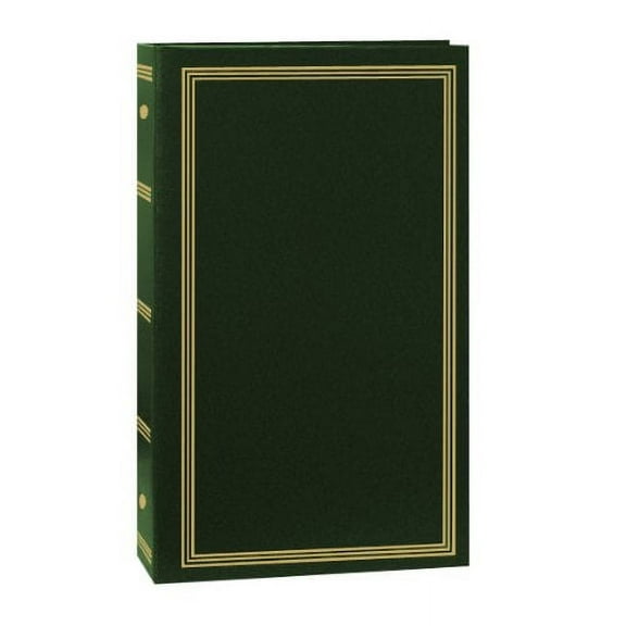 Pioneer Photo Album Classic 3 Ring Photo Album with Gold Trim, Holds 300 4x6" Photos, 3 Per Page, Hunter Green