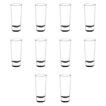 Cordial Shooter Shot Glasses 2 oz. Set of 10, Bulk Pack - Great for Birthdays, Parties, Indoor & Outdoor Events - Black