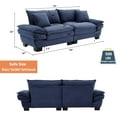 thumbnail image 3 of AENKYO 84" Corduroy Loveseat Sofa with Pillows, Modern 2-Seater Couch for Living Room,Blue, 3 of 9