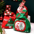 thumbnail image 3 of Dserfhy Christmas Gift Bag Knitted Xmas Tree Handbag Christmas Eve Party Favor Bag Reusable Gift Pouch for Festive Gift Packaging, 3 of 8