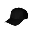 thumbnail image 1 of Blank Fitted Curved Cap Hat, Black 7 5/8, 1 of 2
