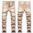 thumbnail image 2 of RMGVDSD Boys Distressed Jeans High Street Fashion Stretch Jeans Slim Fit Denim Pants For Kids Comfortable Ripped Denim Trousers Leisure Comfort Sweatpants, 2 of 9
