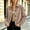 Khaki, variant on Cropped Shacket for Women-Button Down Faux Suede Jacket Collared Long Sleeve Short Coat Outerwear with Pockets Fall Spring Fashion
