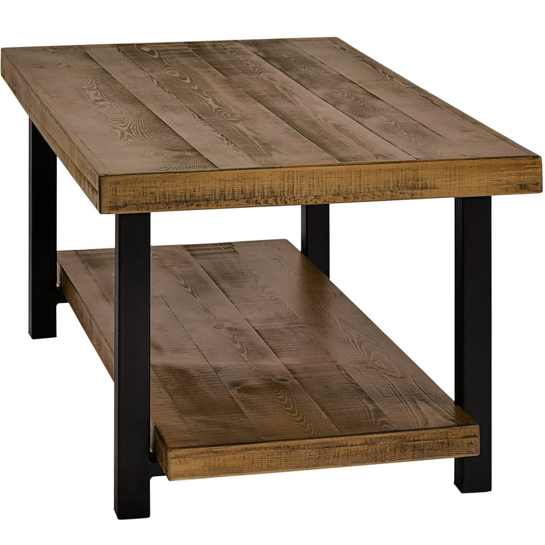 Double Hearth Wood Slab Coffee Table — Rustic Roots Farm