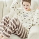 thumbnail image 2 of Ropa de dormir de franela para Mujer, Conjunto de Pijamas de terciopelo para invierno, 2 piezas, Pijamas cálidos con forma de corazón, ropa de descanso informal para Mujer, 2 of 5