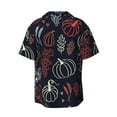 thumbnail image 2 of Wukai Thanksgiving Men's Casual Short-Sleeve Button Down Shirt - Lightweight Summer Dress Shirt for Daily Wear-Medium, 2 of 7