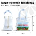 thumbnail image 3 of Fit & Fresh Minneola Lunch Bag for Women, Large Lunch Tote, Reusable Insulated Lunch Bag for Work, Stylish Lunch Box, Blue Gingham, Designed to Help with Packed Lunches and Daily Commutes, 3 of 12