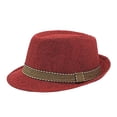 thumbnail image 4 of Men Fedora Hat Banded Lightweight Summer Hat Breeze Cool City Travel Hat Sun Ready Trip, 4 of 4