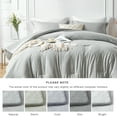 thumbnail image 7 of Davulos Twin Size Comforter Set - 2 Pieces Dark Grey Soft Luxury Cationic Dyeing Bedding Comforter For All Season, Breathable Lightweight Fluffy Bed Set with 1 Comforter and 1 Pillow Sham, 7 of 7