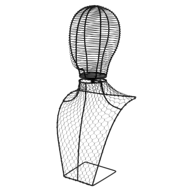 Unisex Half Body Mannequin Flying Display Model Dress Form Manikin Black