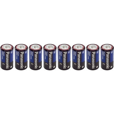8 Panasonic Heavy Duty C Batteries   Battery Holder