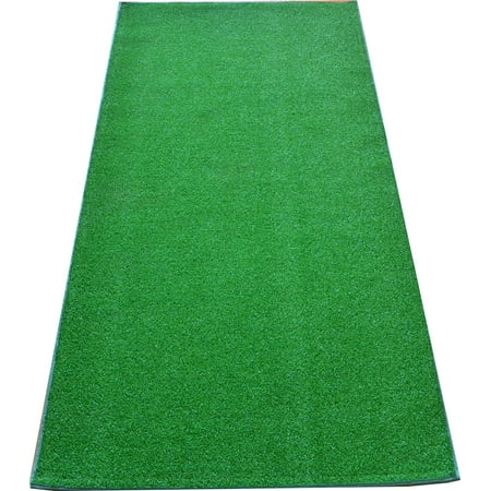 Green Outdoor Carpet Dean Premium Heavy Duty Indoor/Outdoor Green Artificial Grass Turf Carpet Runner Rug/Putting Green/Dog Mat, Size: 3' x 6' with Bound Edges ()