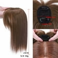 thumbnail image 4 of Benehair 100% Natural Hair Extensions Clip in Topper Toupee Bangs Hairpiece for Woman 10" Light Brown, 4 of 9