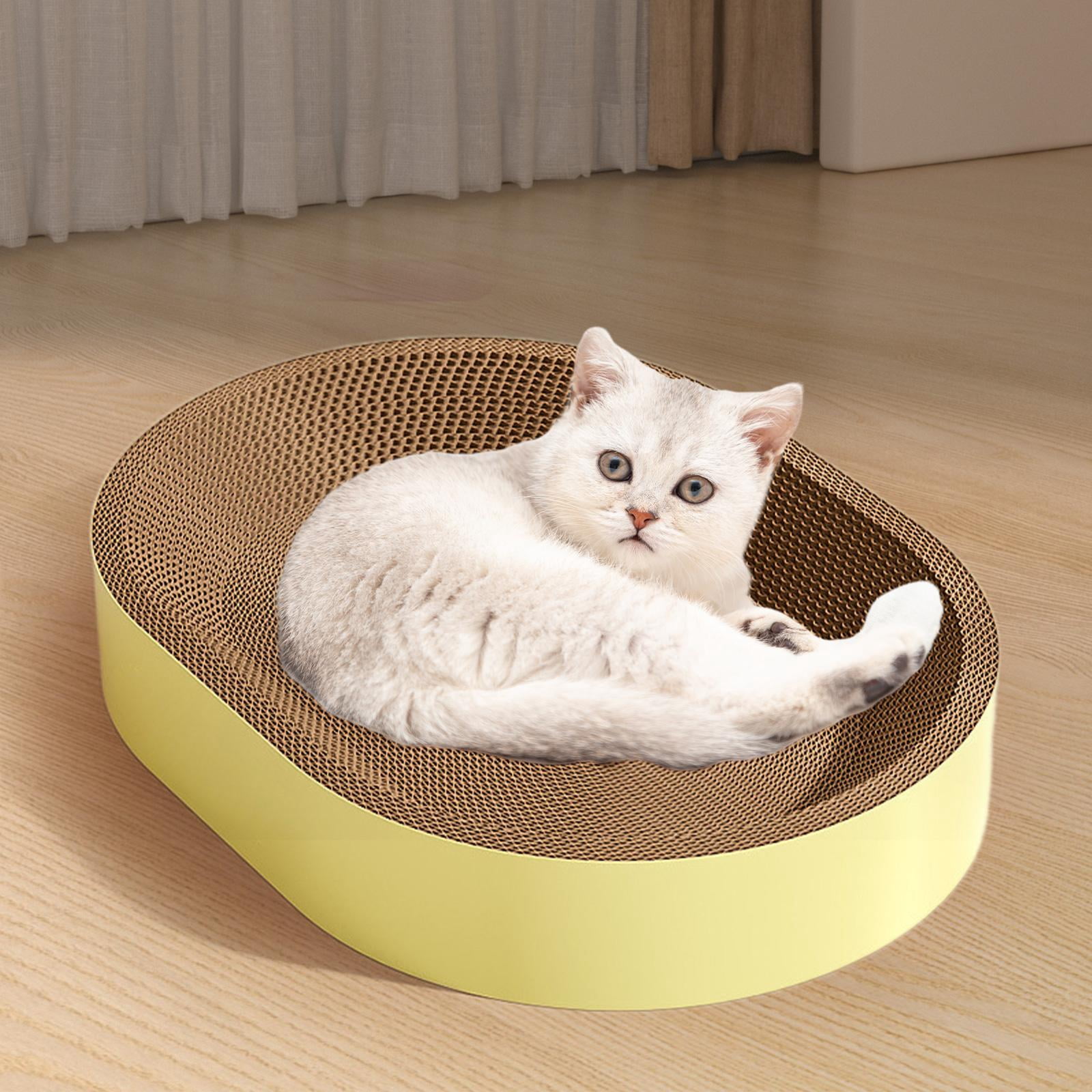 Stgfyxgs Cat Scratcher Cardboard Scratch Pad ounge Sleeping for Indoor Cats Furniture Protector Rest Corrugated Scratching Board L Yellow