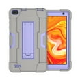 thumbnail image 3 of Goldcherry for MatrixPad Z1 / MatrixPad S7 7 inch Tablet Case,Shockproof Silicone Stand Cover Hybrid Rugged Armor Full Body Protective For 7 inch Vankyo MatrixPad Z1 / MatrixPad S7(Gray+Purple), 3 of 7
