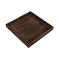thumbnail image 2 of Luzkey Wooden Serving Tray Coffee Table Tray Snacks Plate with Rim Ottoman Tray Decorative Tray for Food Dessert Counter Home Dinner Square L, 2 of 8