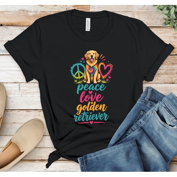 Retro Golden Retriever Dog Mom Graphic T-Shirt Size S-5XL